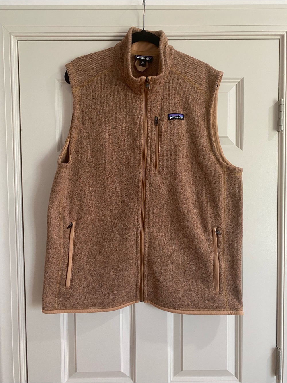 Men’s Patagonia XL Tan Better Sweater Zip-Up Vest